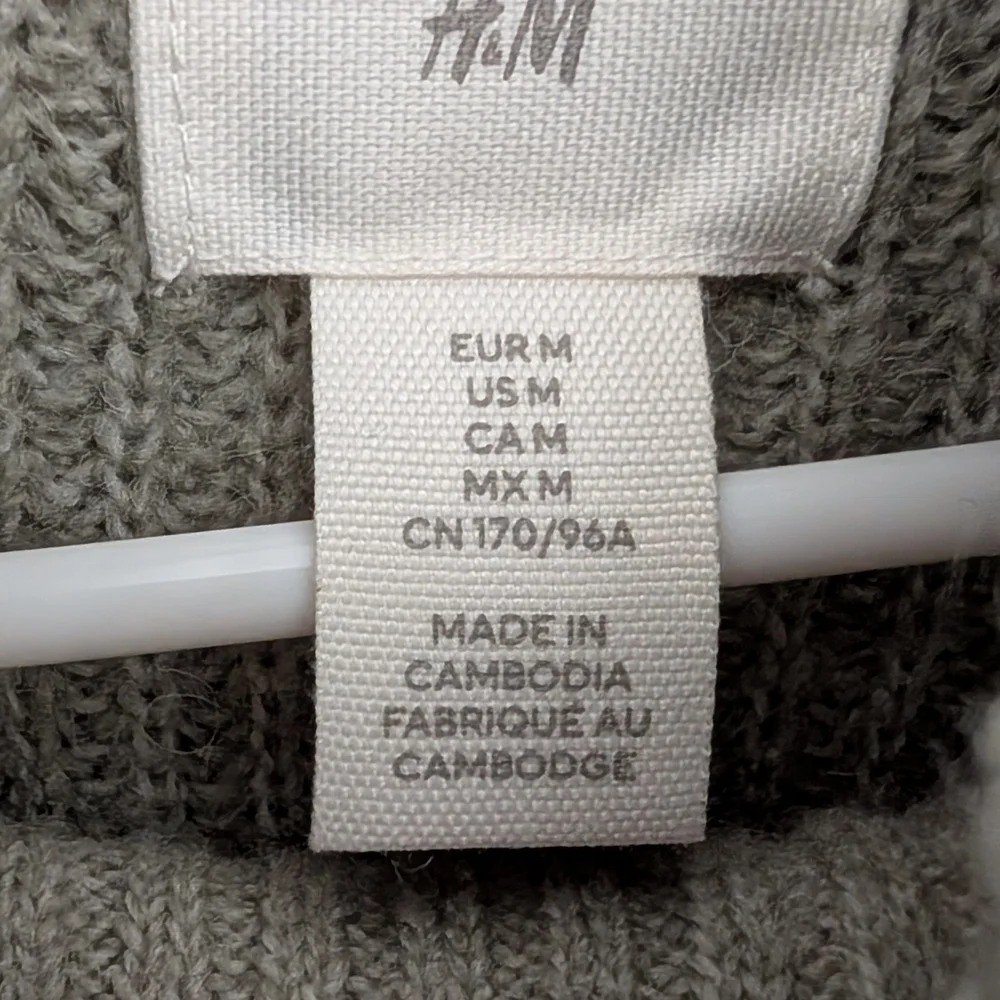 ✨SOLD✨ H&M Light Green/Gray Knit Sweater, Size M - Picture 3 of 3